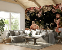 Contemporary floral wallpaper design

