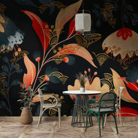 Moody aesthetic for a sophisticated interior.
