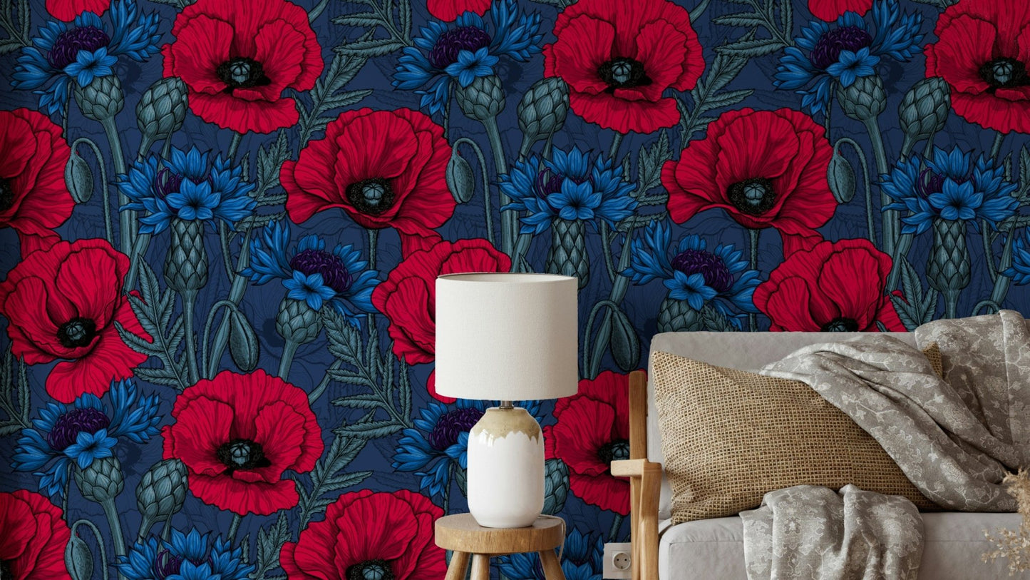 Detailed botanical wallpaper for walls featuring artichoke buds

