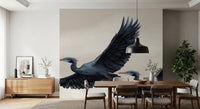 Migrating Herons Oil painting Wall Mural