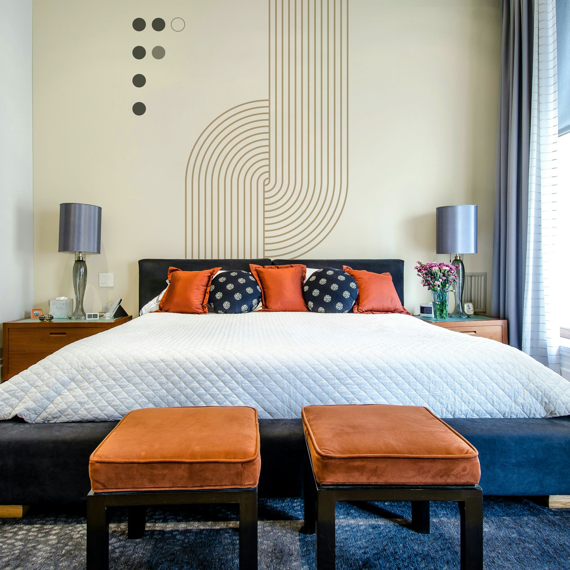 Linear geometric design for wall décor

