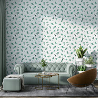 Simple green leaf wallpaper for walls

