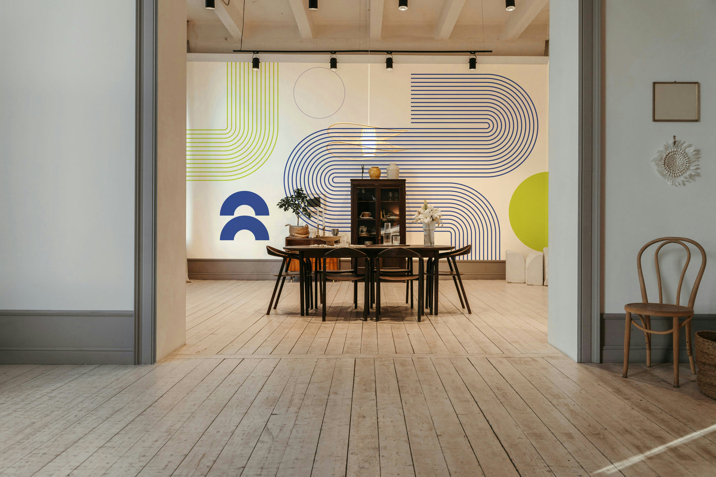 Minimalist Bauhaus Flow Wall Mural