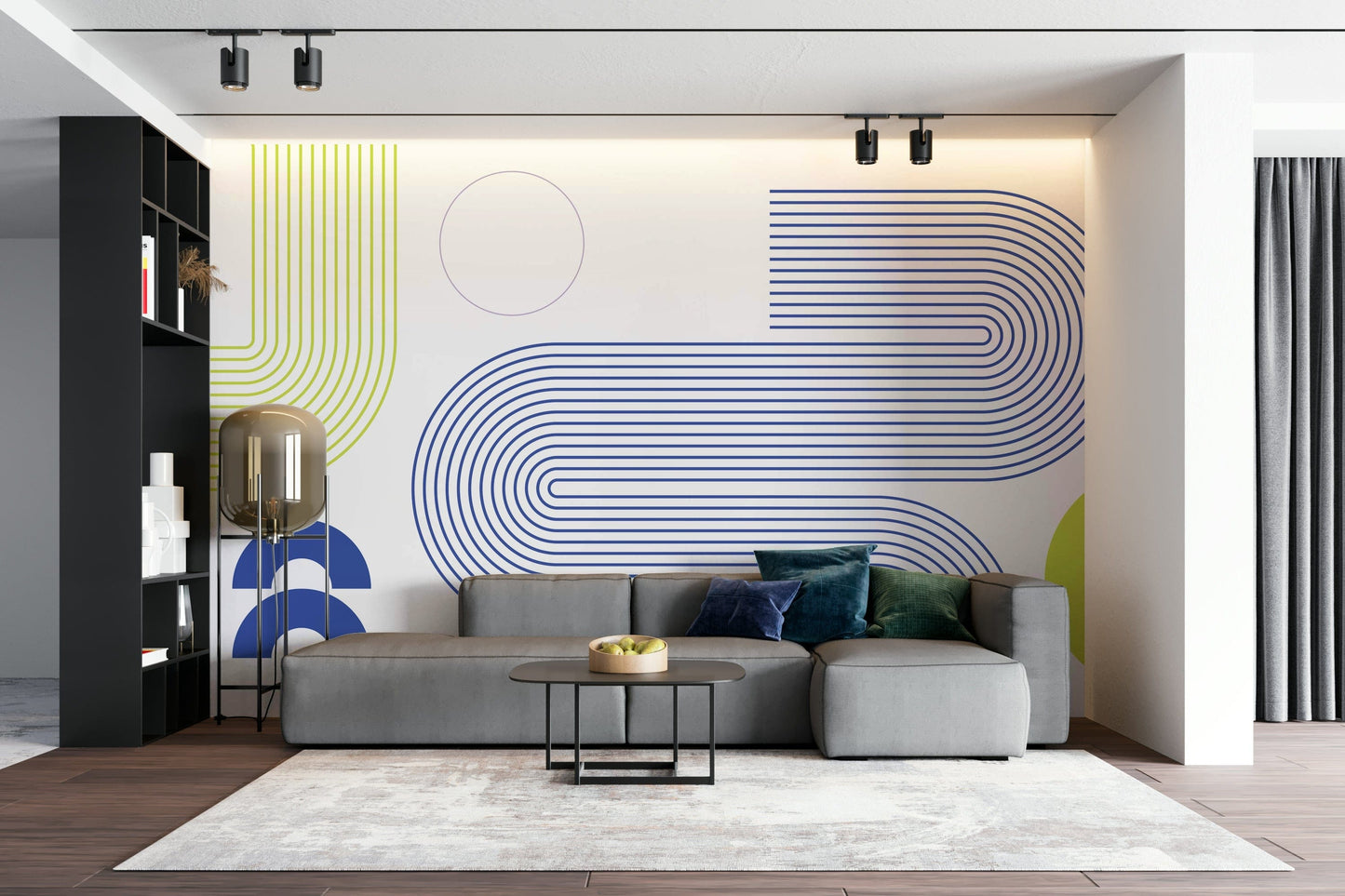 Minimalist Bauhaus Flow Wall Mural
