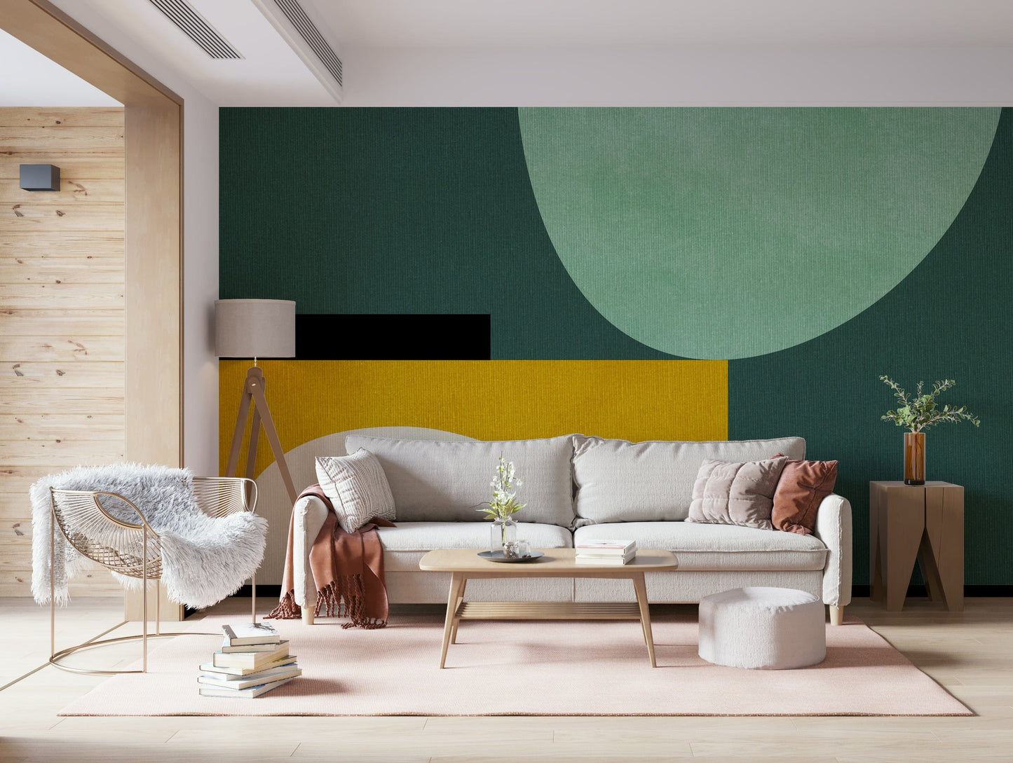 Minimalist Curves Wall Mural - 2858615