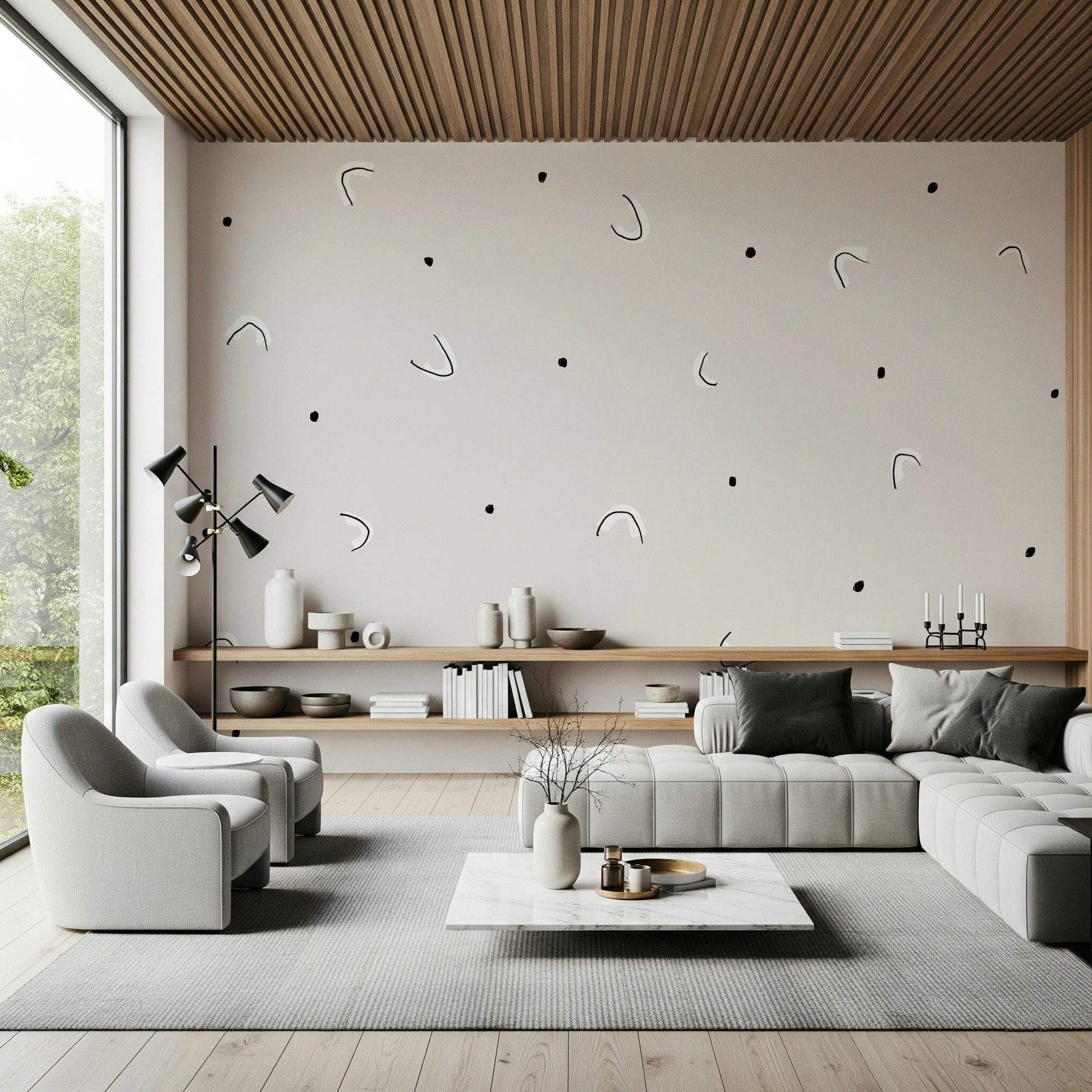 A classic abstract design wallpaper for walls.