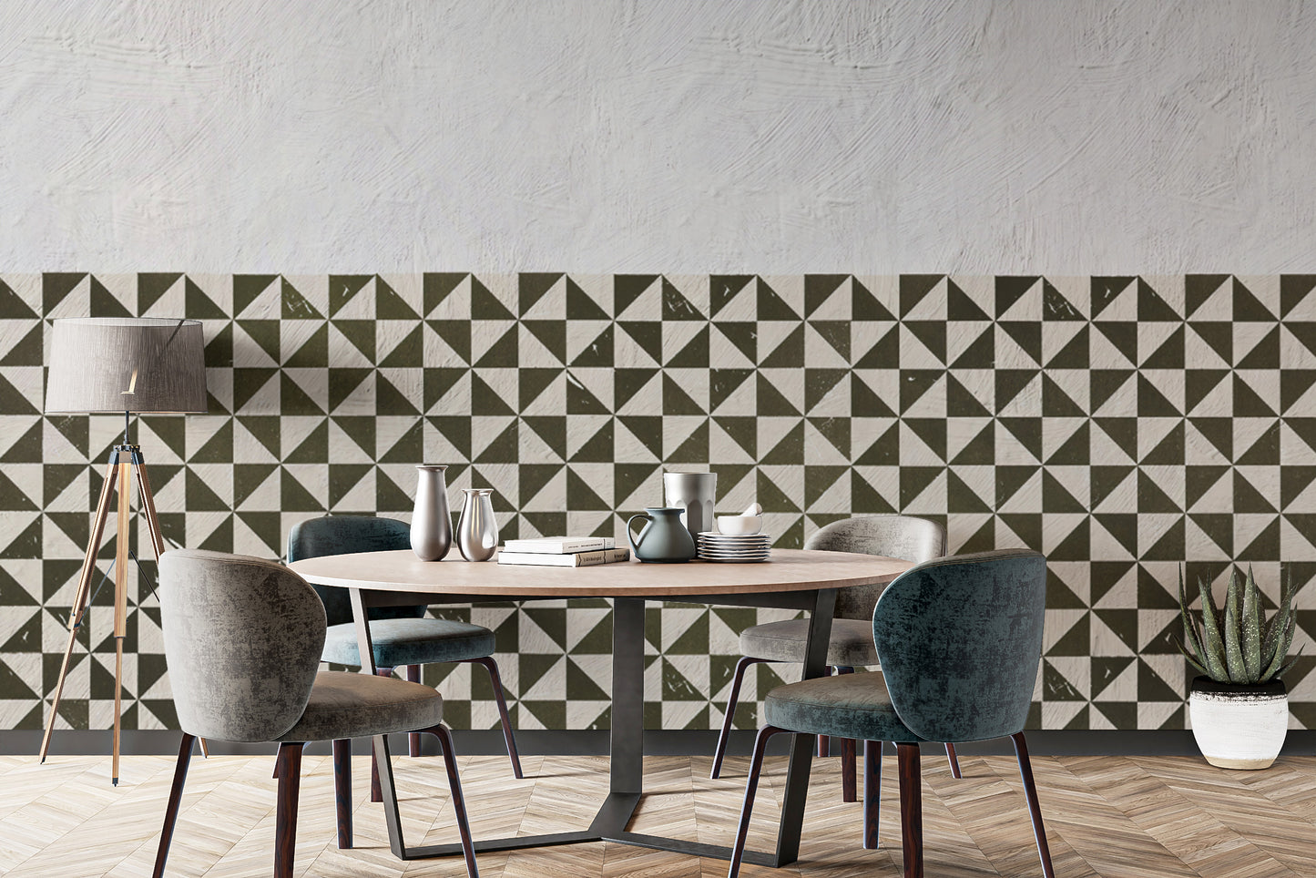 Minimalist Geometric Triangle Wall Mural