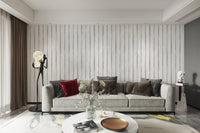 Stylish Grey Vertical Stripe Wallpaper
