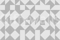 A clean wallpaper pattern built from parallel-line blocks arranged in a rhythmic geometric sequence.