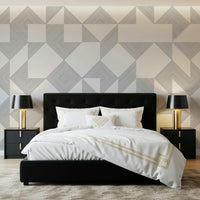 Abstract line-block shapes arranged in a balanced geometric pattern for a minimalist wallpaper look.