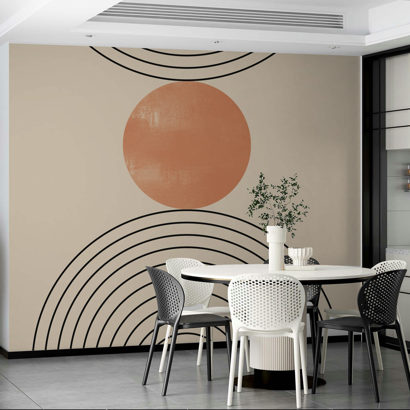 Mid-Century Modern Minimalism Wall Mural