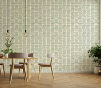 Sage wallpaper with minimalist artistic strokes

