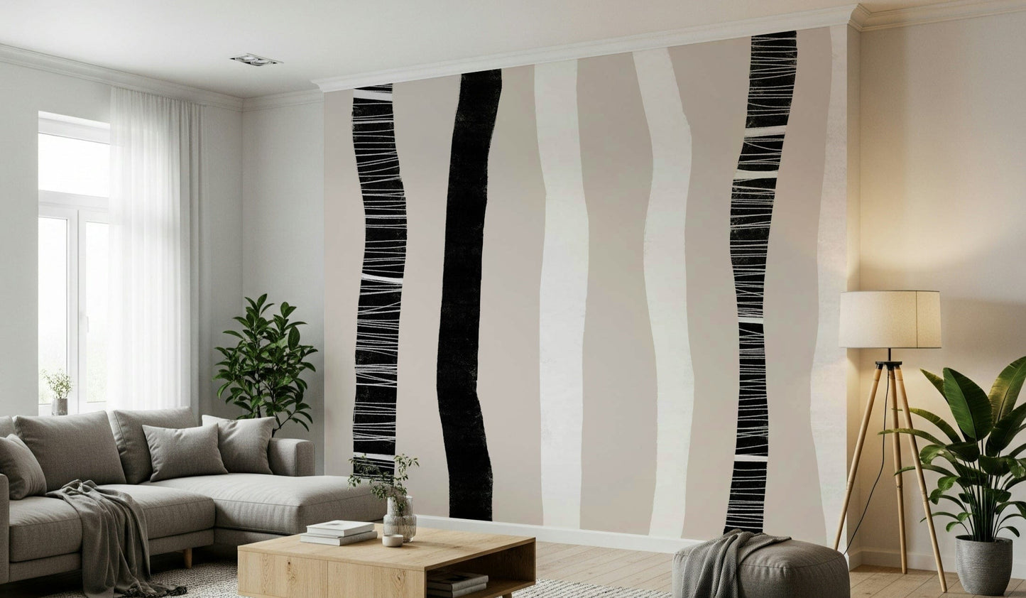 A classic stripe design wallpaper for walls.