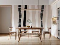 A graceful subtle pattern wall mural in cool, neutral tones.