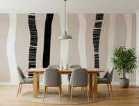 A beautiful subtle stripe wallpaper mural with a minimalist texture.