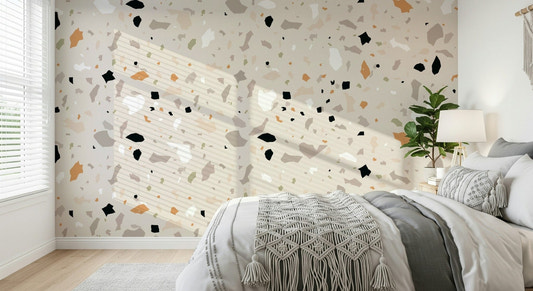 Gentle Natural Stone Art mural refined color palette mix.