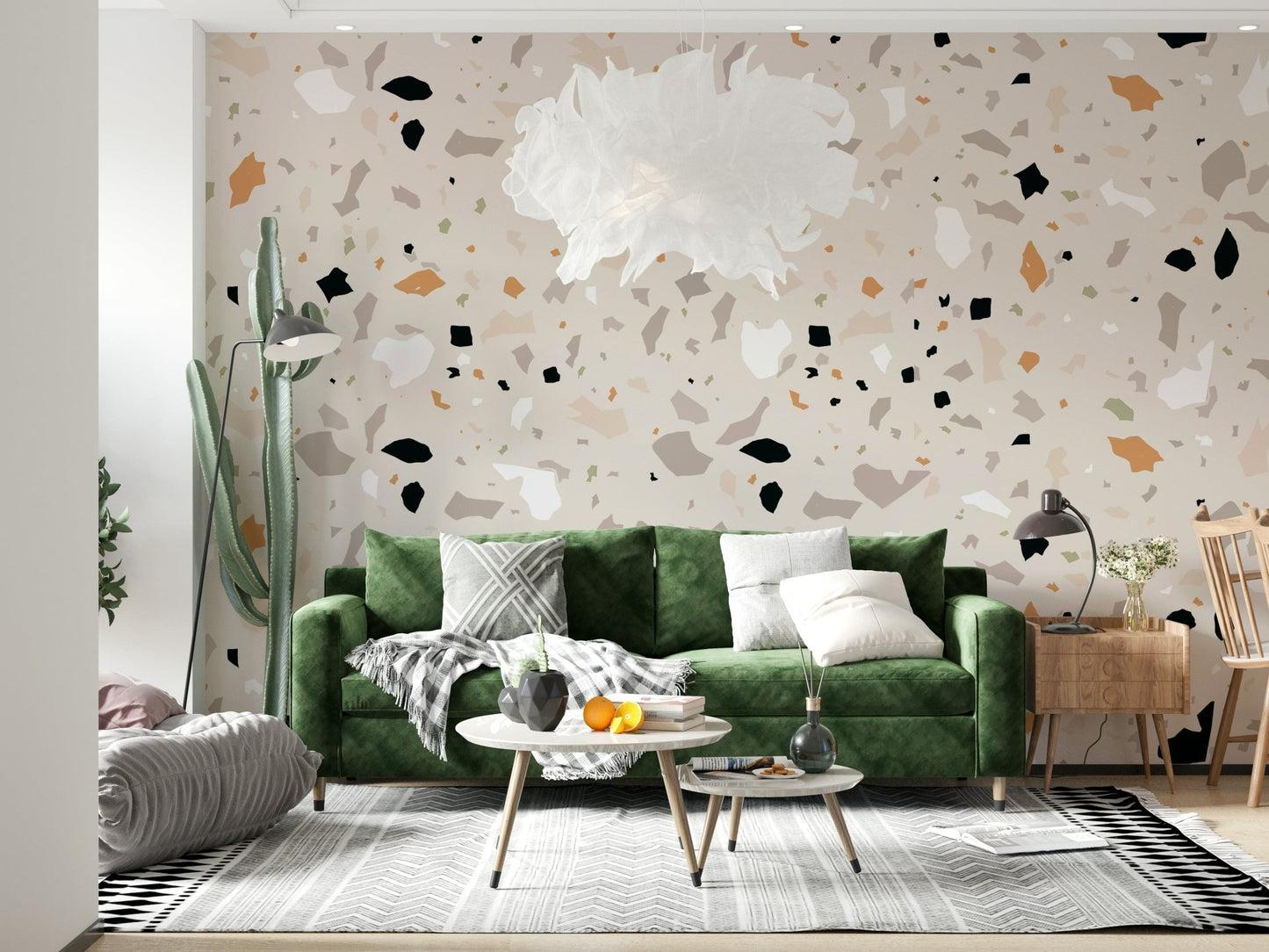 Minimalist Terrazzo Art wallpaper sophisticated high-end material.