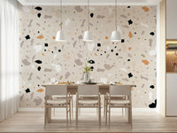 Seamless Natural Stone Art wall mural smooth interior backdrop.