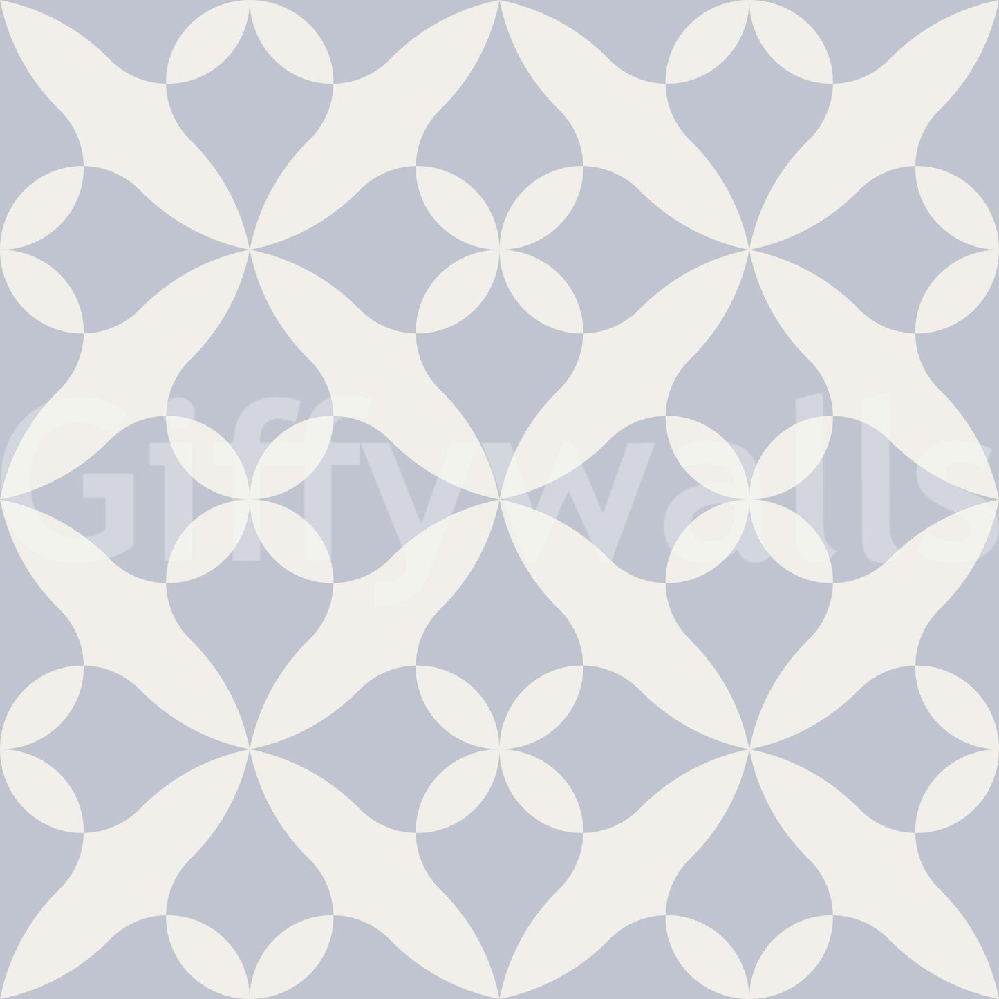 A seamless pattern of simple shapes on a wall

