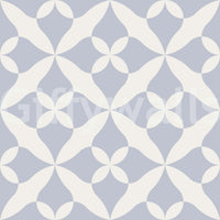 A seamless pattern of simple shapes on a wall

