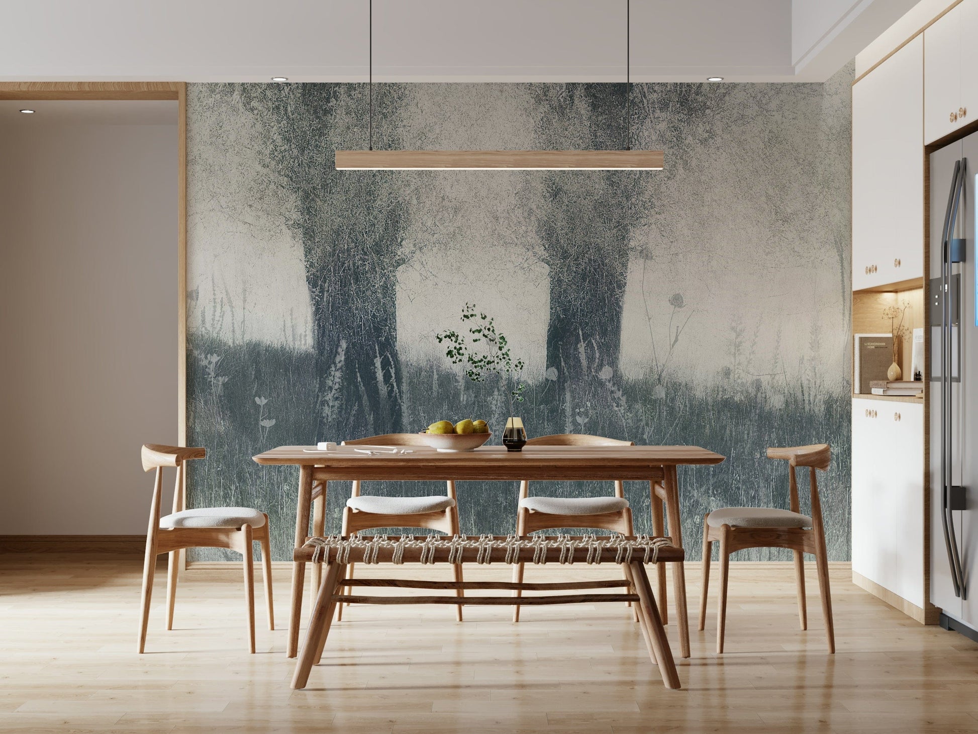 A classic forest theme wallpaper for walls.