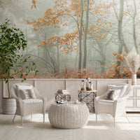 Misty Autumn Morning Wall Mural