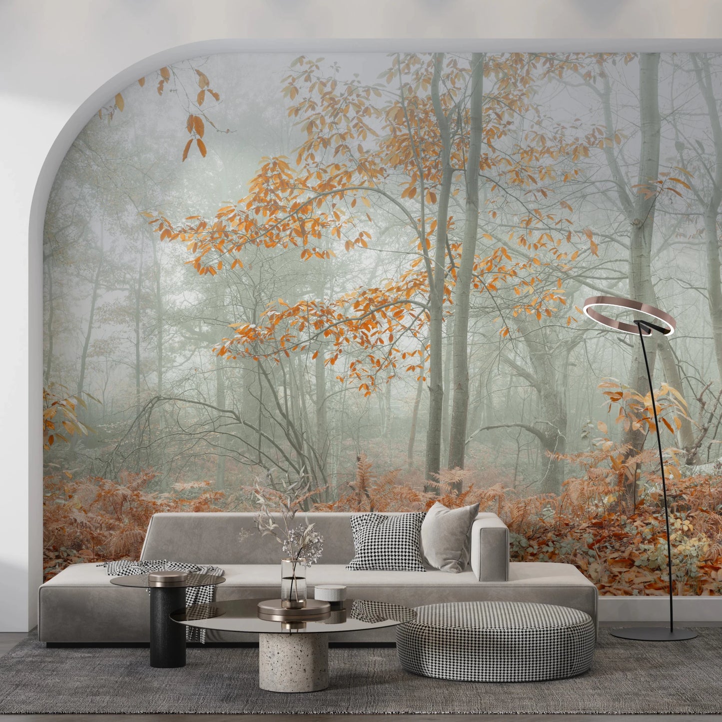 Misty Autumn Morning Wall Mural