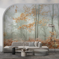 Misty Autumn Morning Wall Mural