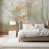 Misty Autumn Morning Wall Mural