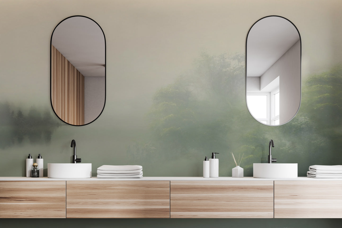 Misty Forest Wall Mural