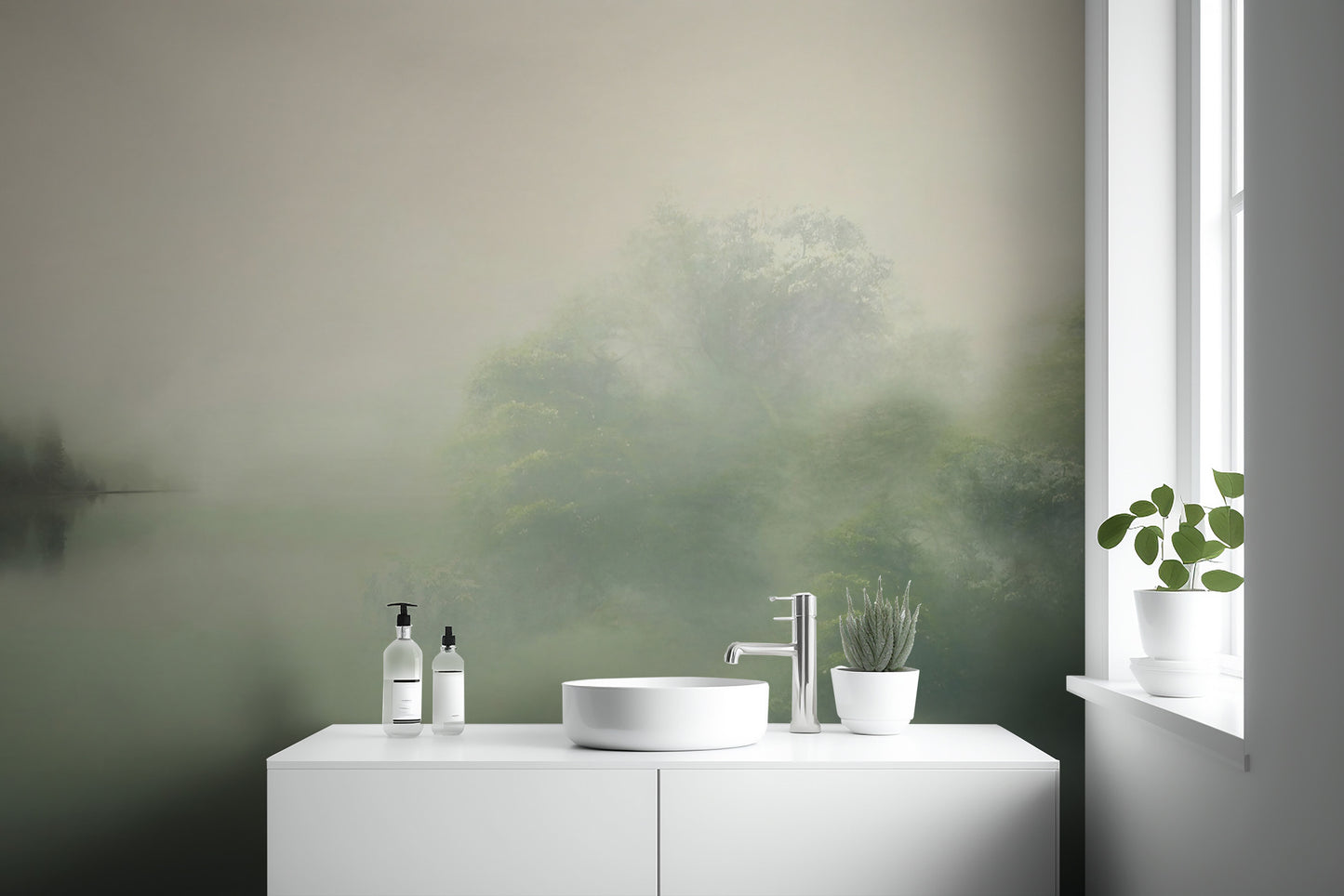 Misty Forest Wall Mural