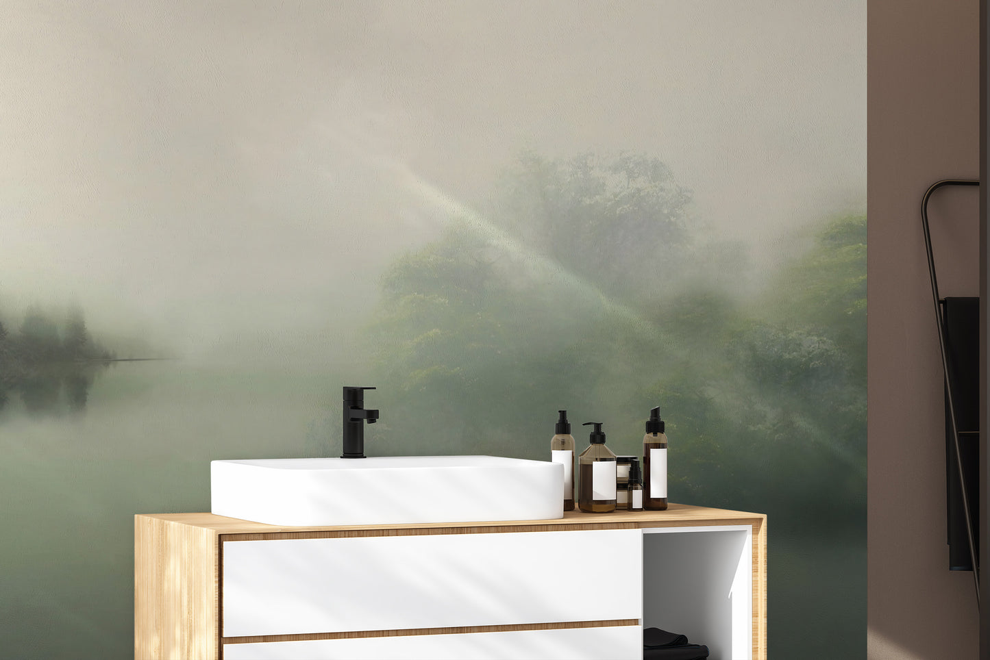 Misty Forest Wall Mural