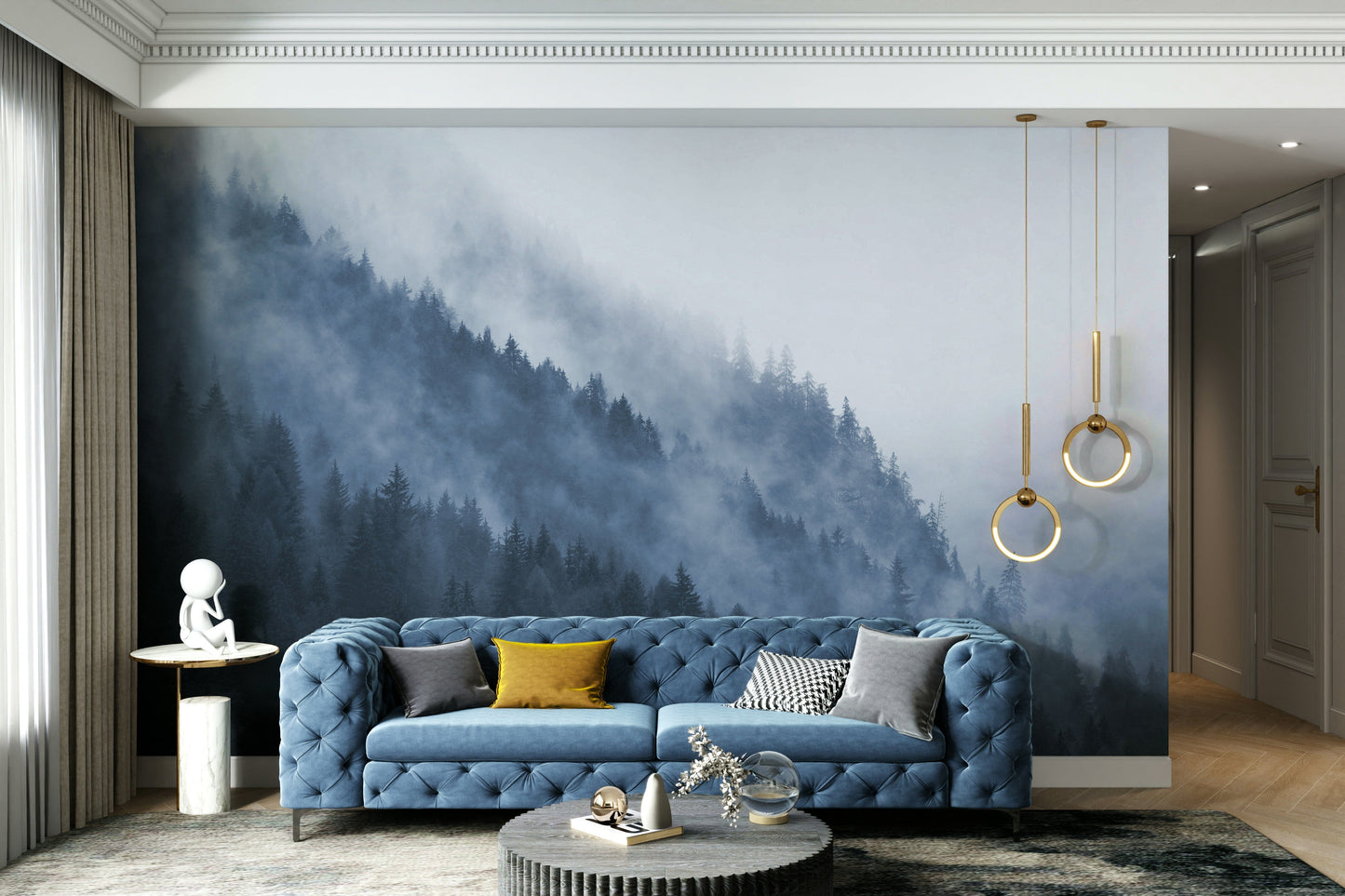 A seamless pattern for a living room or bedroom.


