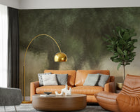 A calming serene forest wallpaper mural that defines a space.