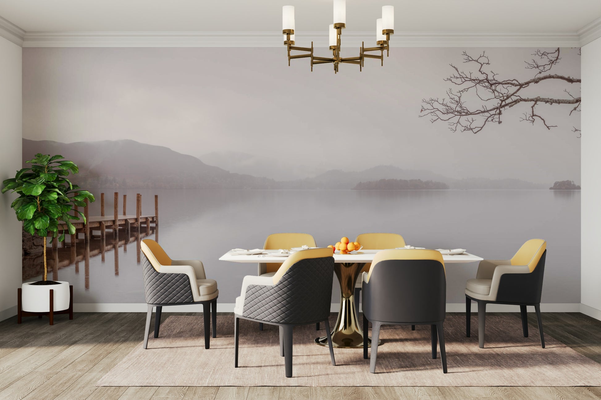 A seamless pattern for a living room or bedroom.

