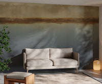 Serene misty water landscape wallpaper mural
