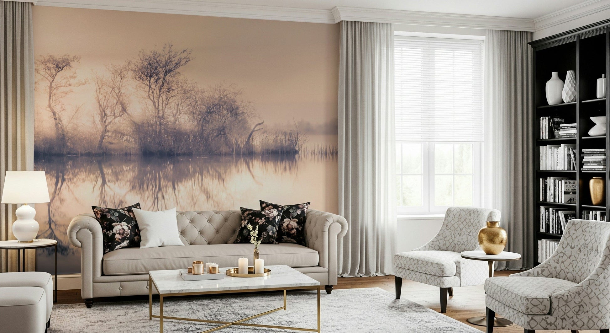Inspiring Serene Reflections design with minimalist water patterns.