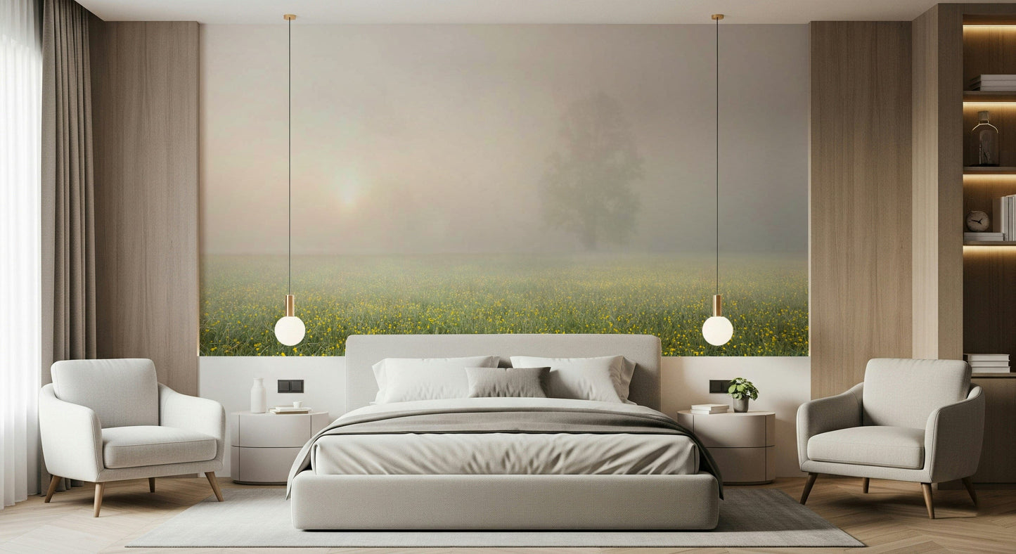 Misty Meadow Bloom Wall Mural -2262314