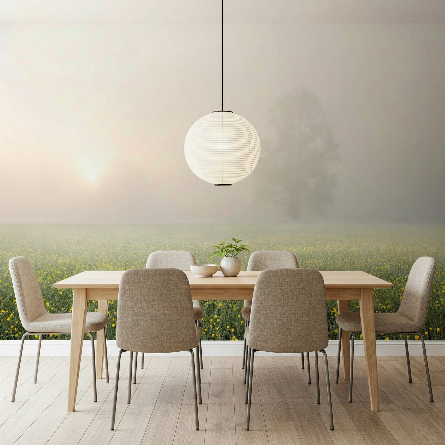 Misty Meadow Bloom Wall Mural -2262314