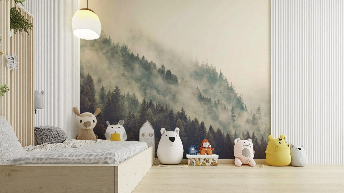 An artistic nature inspired mural for home decor.

