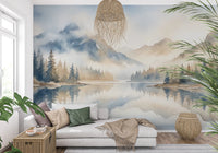 Misty Peaks Wall Mural