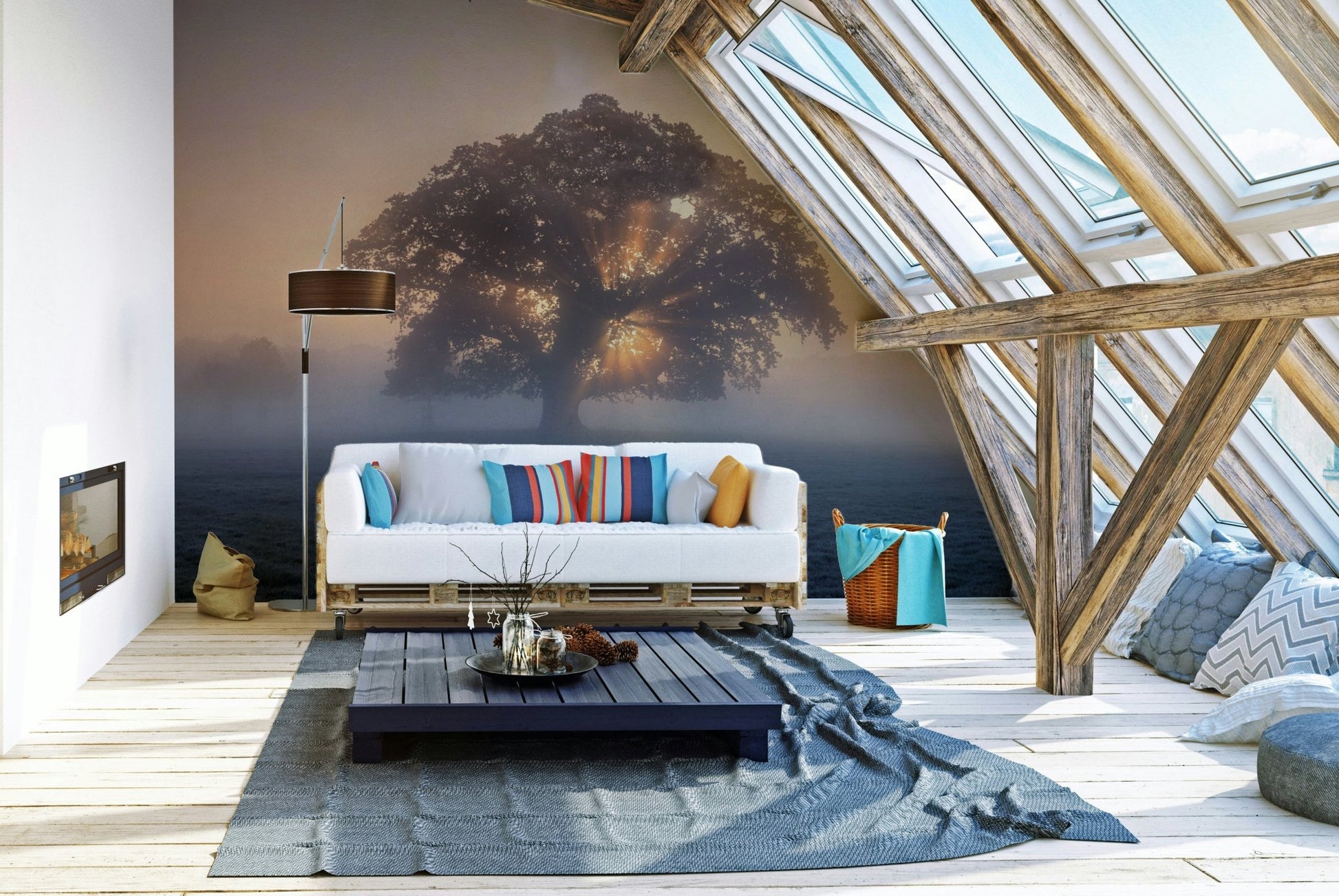 The colors are gentle oranges, yellows, and grays.

