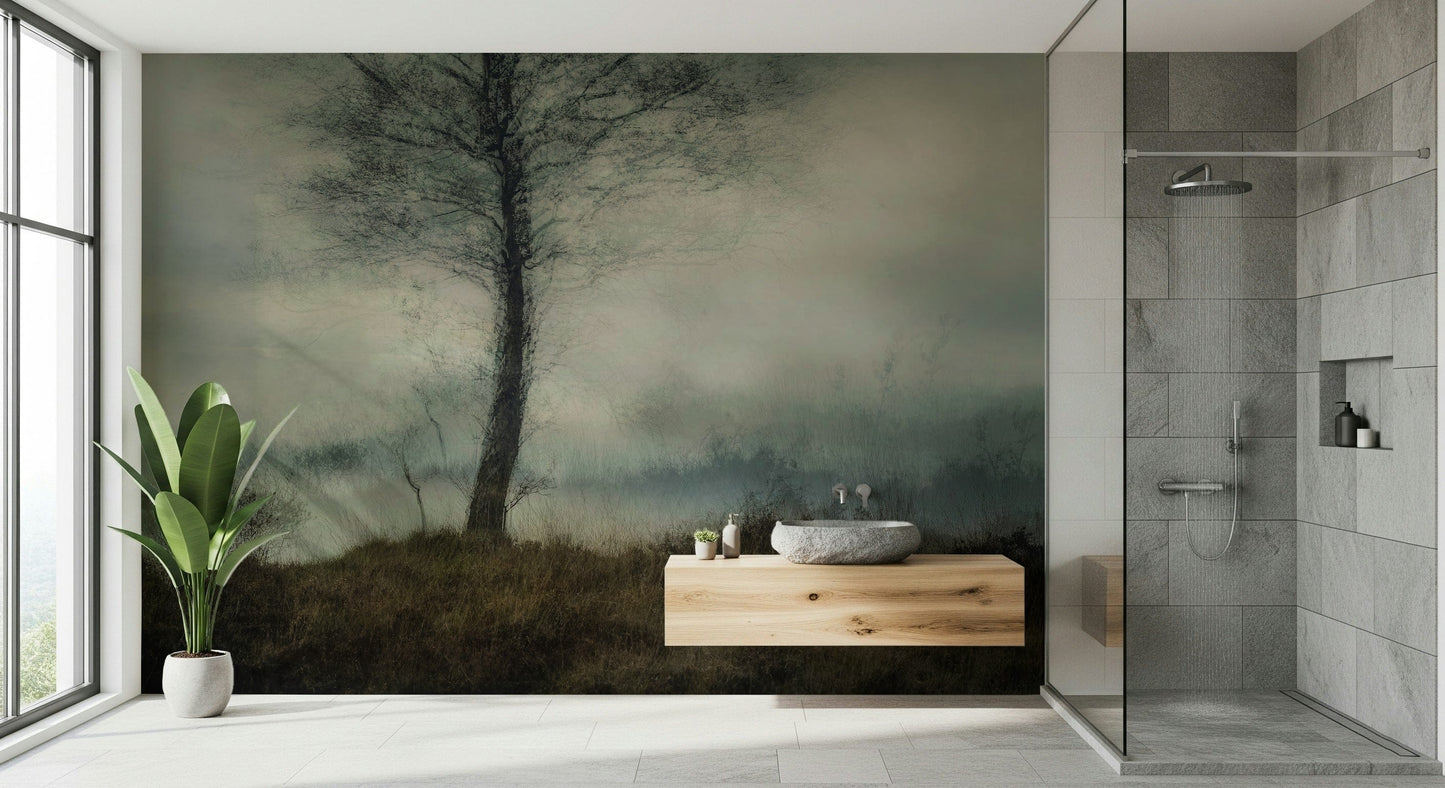 Misty Tree Wall Mural -1875105