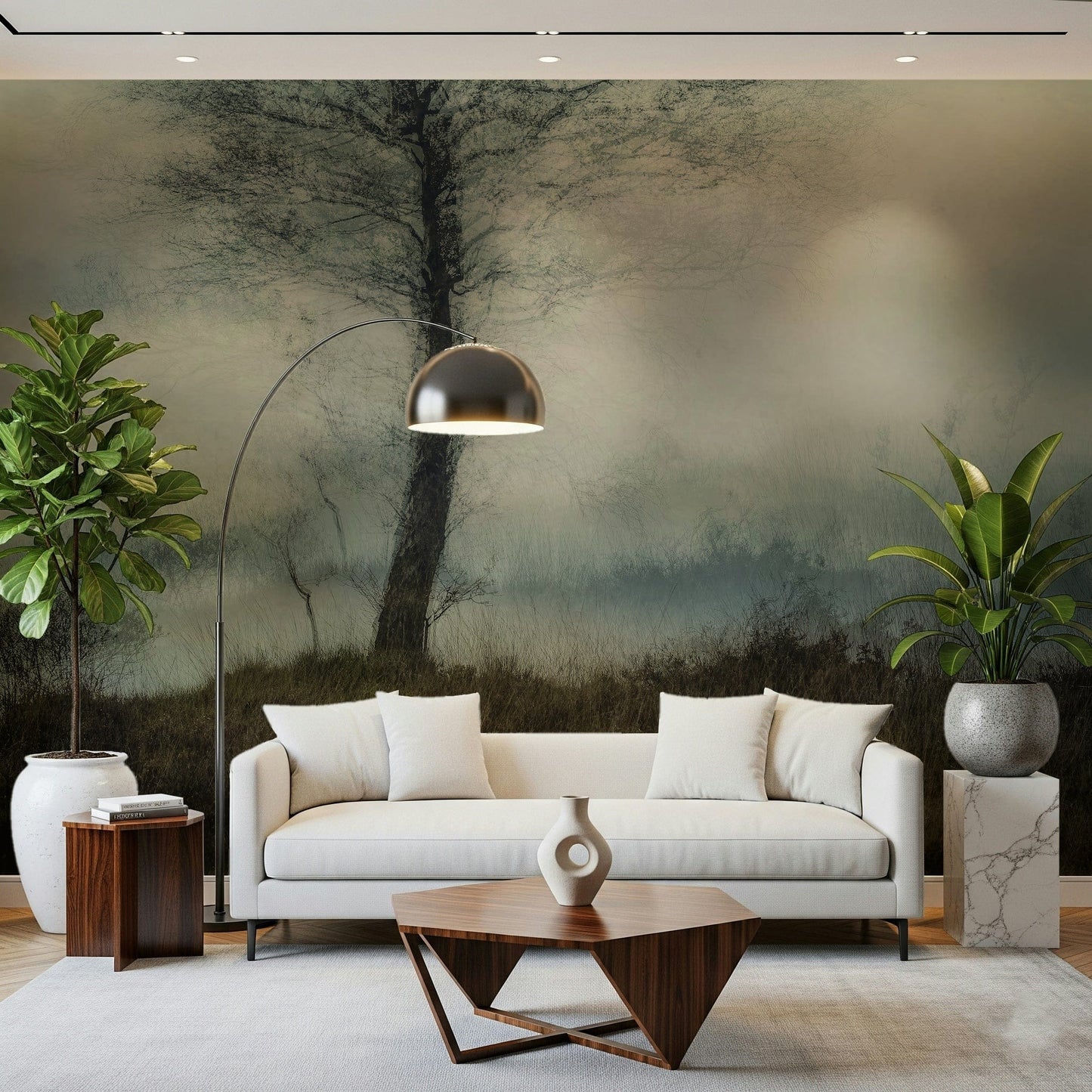 Misty Tree Wall Mural -1875105