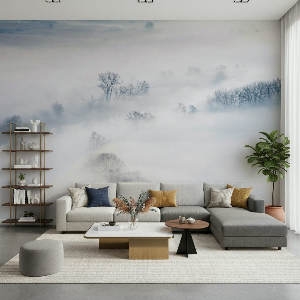 Misty Treescape Wall Mural -2159059