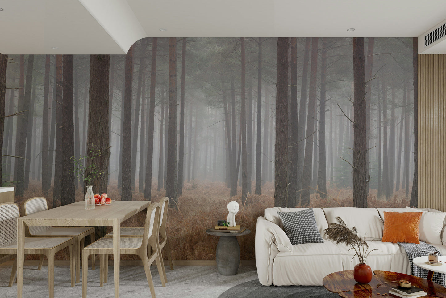 Misty Woodland Escape Wall Mural
