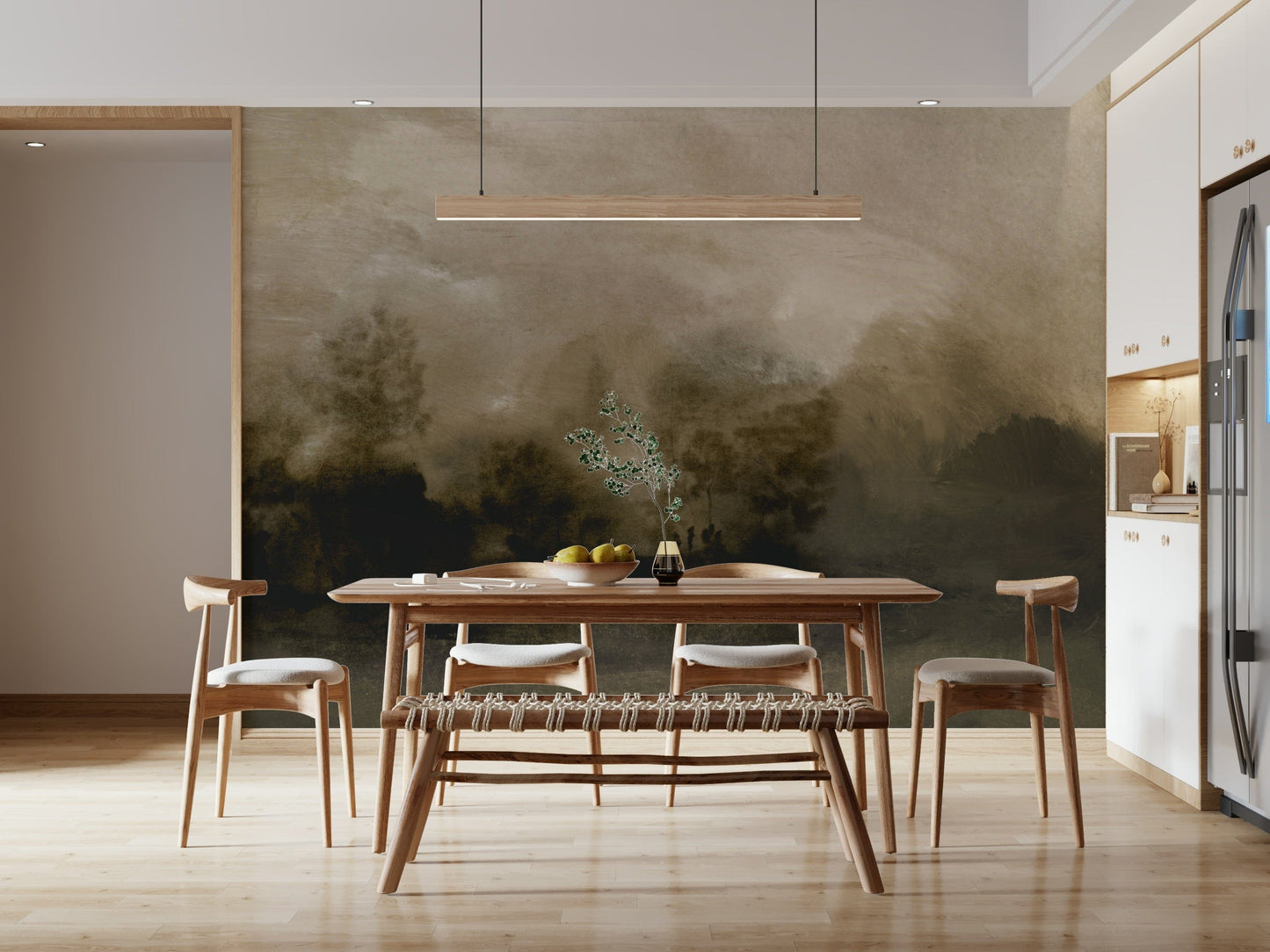 A classic forest theme wallpaper for walls.