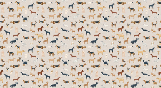 Beige Cute Dogs Wallpaper