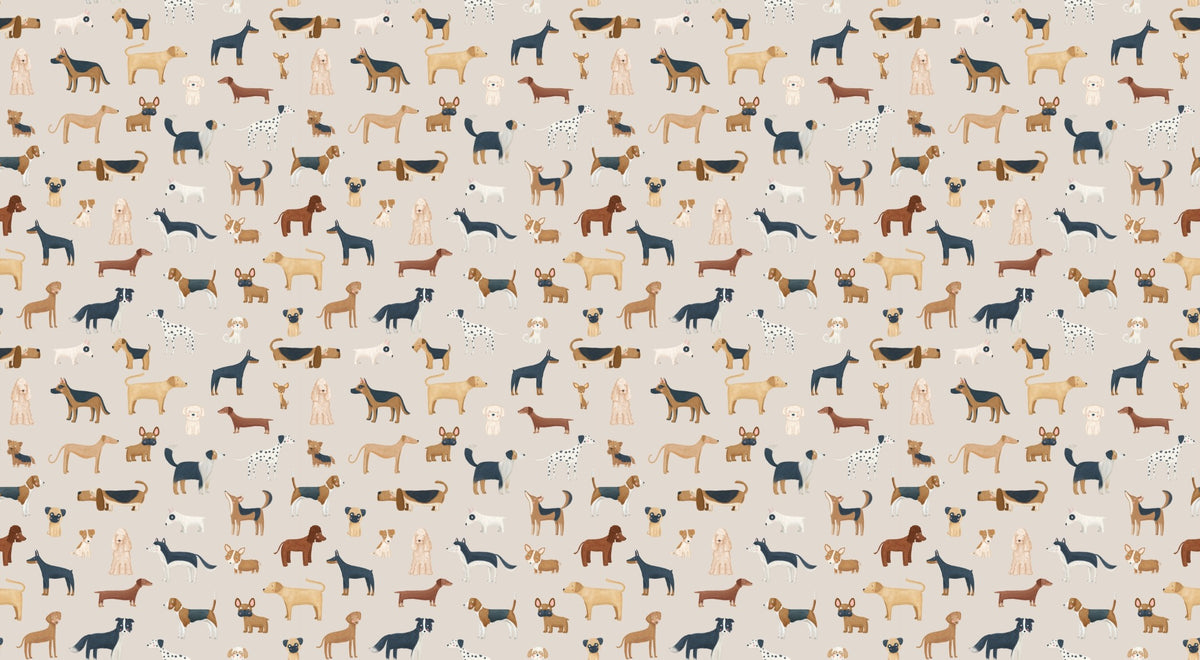 Beige Cute Dogs Wallpaper in your room