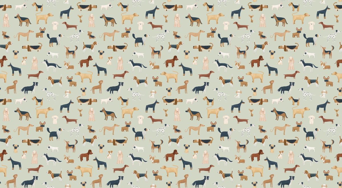 Verdant Pup Parade Dog wallpapers in your room